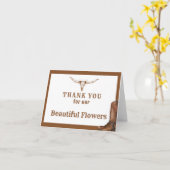 Westerne trouwdag Dank u kaart aan de verkoper (Gele Bloem)