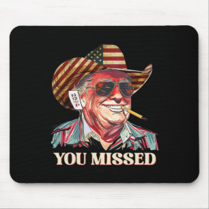 Westerne Trump Cowboy Je hebt American Flag Cowb g Muismat