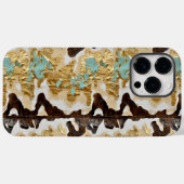 Westerne Turquoise Leather Style Vrouwen Case-Mate iPhone Case (Achterkant (horizontaal))