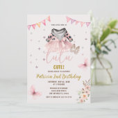 Westerne Tutu Schattigee Bloemen Meisje Verjaardag Kaart (Staand voorkant)