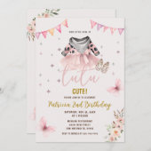 Westerne Tutu Schattigee Bloemen Meisje Verjaardag Kaart (Voorkant / Achterkant)