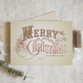  Westerne Typografie Vrolijk kerstfeest Feestdagen Kaart