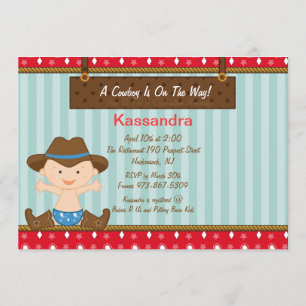 Westerne uitnodiging tot Baby shower van Little Co