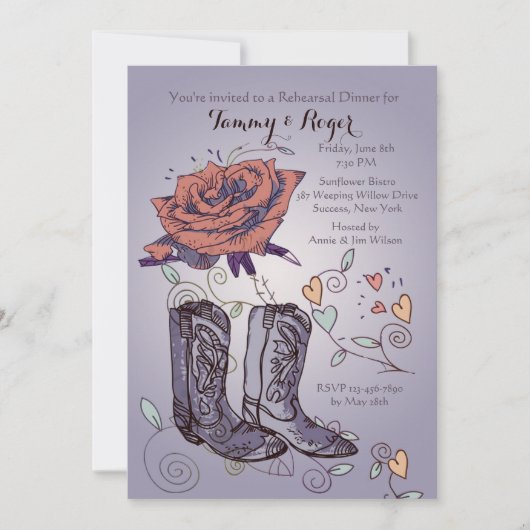 Westerne uitnodiging tot Roos (Voorkant)