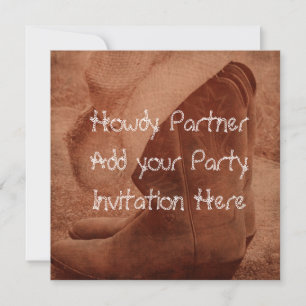 Westerne uitnodiging van Cowboy Birthday Party