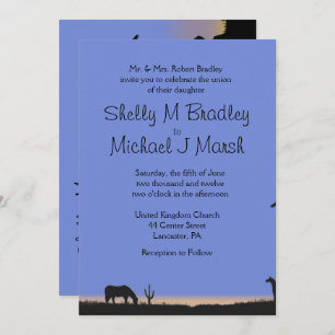 Westerne uitnodiging voor bruiloft