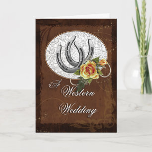 Westerne uitnodiging voor bruiloft