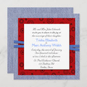 Westerne uitnodiging voor het huwelijk (Voorkant / Achterkant)