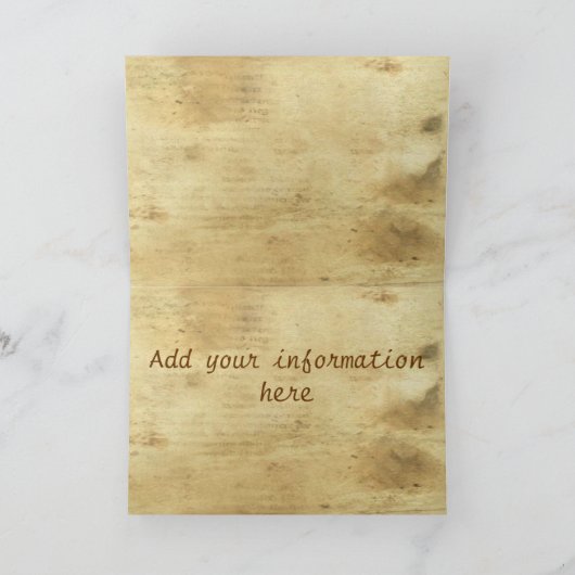 Westerne uitnodiging voor het huwelijk (Binnen)