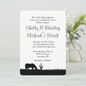 Westerne uitnodiging voor huwelijksthema (Staand voorkant)