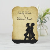 Westerne uitnodiging voor weddenschappen (Staand voorkant)