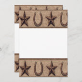 westerne uitnodigingen (Voorkant / Achterkant)