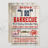 Westerne uitnodigingen van de Barbecue Wedding Par (Voorkant / Achterkant)