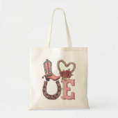 Westerne Valentijnsdag Liefde Tote Bag (Voorkant)