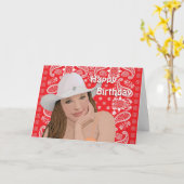 Westerne verjaardag kaart (Gele Bloem)