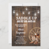 Westerne verjaardagslaarzen kaart (Voorkant)