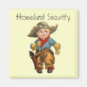 Westerne Vintage 1912 Fun Lil' Cowboy Fridge Magne Magneet