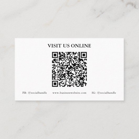 Westerne Visitekaartjes van de Draag QR-code (Achterkant)