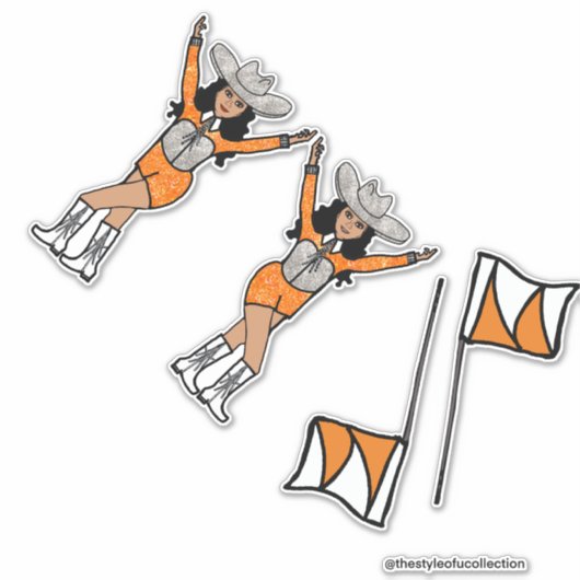 Westerne Vonk Sinaasappel Zilveren Stickers #2 (Voorkant)