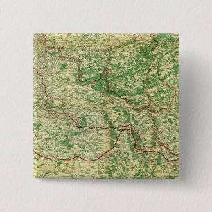 Westerne voorzijde kaart vierkante button 5,1 cm