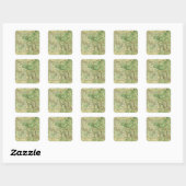 Westerne voorzijde kaart vierkante sticker (Vel)
