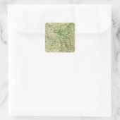 Westerne voorzijde kaart vierkante sticker (Tas)