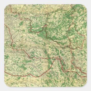 Westerne voorzijde kaart vierkante sticker