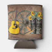 Westerne Wagon Wheel Guitar Cowboylaarzen Zonneblo Blikjeskoeler (Achterkant)