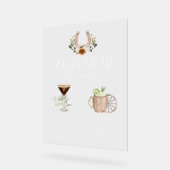 Westerne Waterverf Bruid & bruidegom Signature Dri Acryl Bord (Hoek)