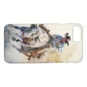 Westerne Waterverf "Rodeo Bull Rider" Case-Mate iPhone Case (Achterkant (Horizontaal))