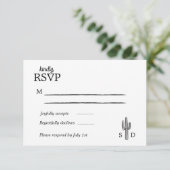  Westerne Wedding RSVP kaart (Staand voorkant)