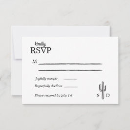 Westerne Wedding RSVP kaart