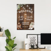 Westerne Welkomstlaarzen Pet Country Couples Douch Poster (Thuiskantoor)