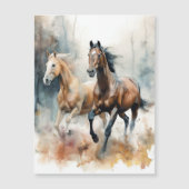 Westerne Wild Horse Magnetische Kaart (Voorkant)