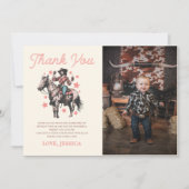 Westerne Wild West verjaardagsfoto Bedankkaart (Voorkant)