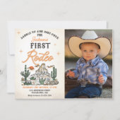 Westerne woestijn eerste Rodeo verjaardagsfoto Kaart (Voorkant)