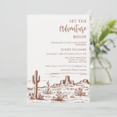 Westerne woestijn laat het avontuur beginnen met B Kaart (Staand voorkant)