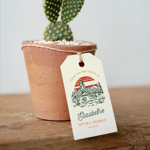 Westerne woestijn VRIJGEZELLENFEEST Cadeaulabel