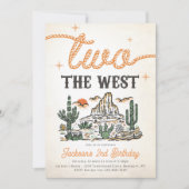 Westerne  woestijncowboy 2e verjaardag kaart (Voorkant)