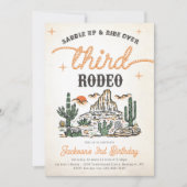 Westerne  woestijncowboy 3e verjaardag kaart (Voorkant)