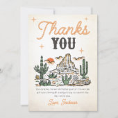 Westerne woestijncowboyverjaardag bedankkaart (Voorkant)