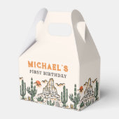 Westerne woestijnrodeo 1e verjaardag bedankdoosjes (Voorkant Zijde)