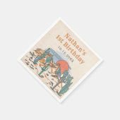 Westerne  woestijnrodeo 1e verjaardag servet (Hoek)