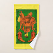 Westerne zadels- en cowboylaarzen bad handdoek (Handdoek)