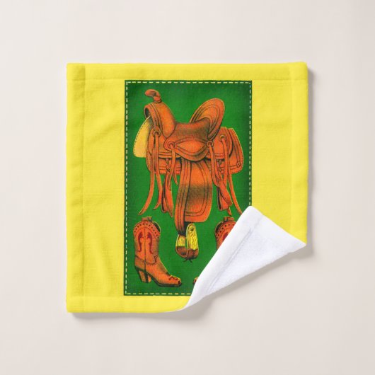 Westerne zadels- en cowboylaarzen bad handdoek (Wasdoekje)