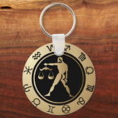 Westerne Zodiac - Weegschaal Sleutelhanger (Voorkant)