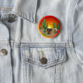 Westerne zon ronde button 5,7 cm (In situ)