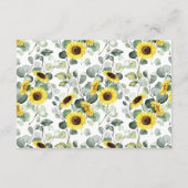 Westerne zonnebloemen — Greenery Shower Wedding De Informatiekaartje (Achterkant)