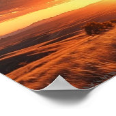 Westerne zonsondergang (11 x 14) poster (Hoek)