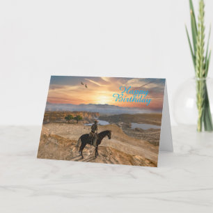 Westerne zonsondergang 2 bedankkaart